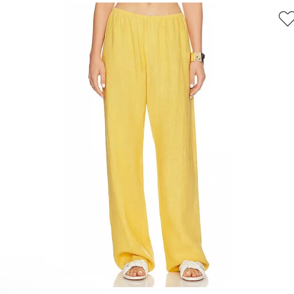 DONNI Simple Linen Pant in Sunny